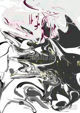 现代 抽象 海报 设计 图形 渐变 形状 组成 流体