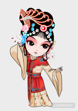 q版京剧卡通人物红娘 - 站酷海洛 - 正版图片,视频,字体,音乐素材交易