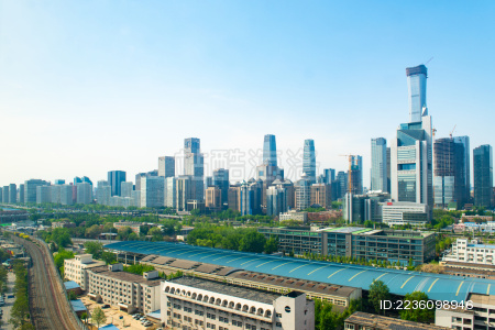 下午的现代城市 北京国贸cbd中心商务区