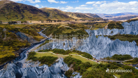 航拍中国四川甘孜州道孚县八美墨石公园