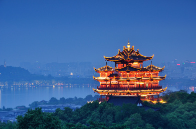 杭州城隍阁夜景