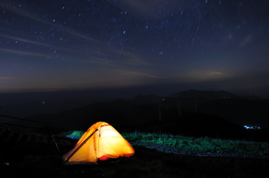 诸暨东白山上的星空