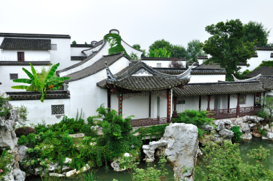 杭州西溪湿地里的洪钟别业景点