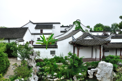 杭州西溪湿地里的洪钟别业景点