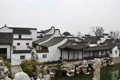 杭州西溪湿地里的洪钟别业景点