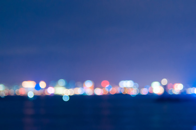 城市夜景光斑