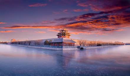 故宫角楼火烧云