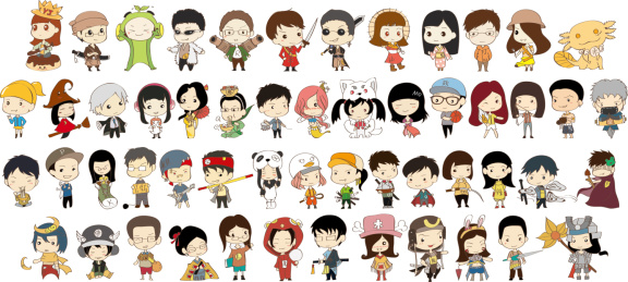 全家福Q版人物设计