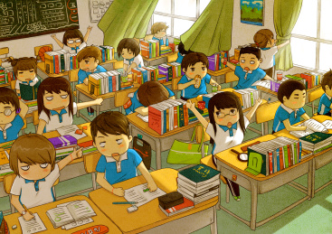 课室课间 出黑板报