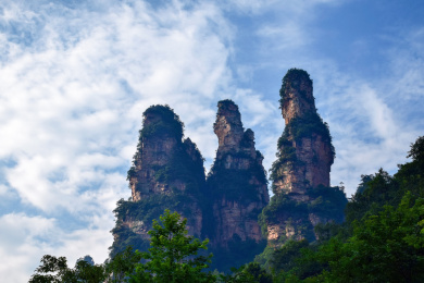 张家界 十里画廊 三姐妹峰