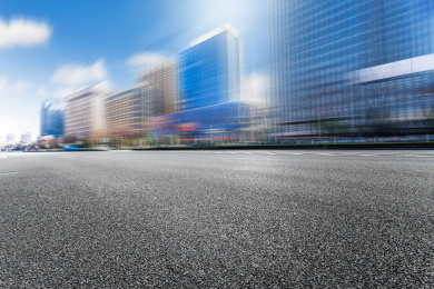 Bokeh blurred blurry background urban city business district buildings downtown skyscraper street
