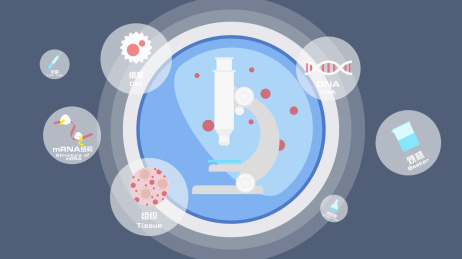 科学生物研究显微镜背景矢量图