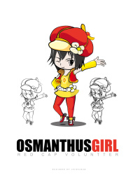 红帽热情时尚少女