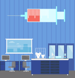医学实验室科学器材办公室矢量素材