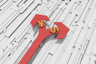 人民币与美元The yuan to the dollar