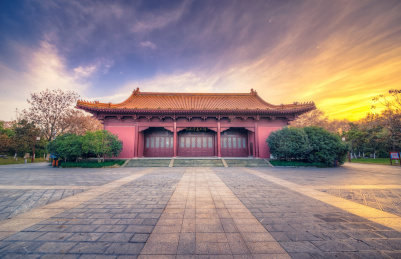 南京明故宫的日落