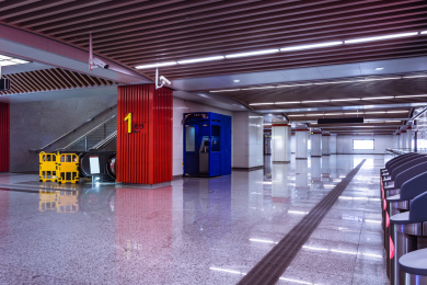 Entrance of metro railway station for cripple.