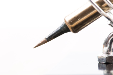 soldering-iron on the white background