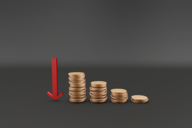 下降的箭头与经济衰落