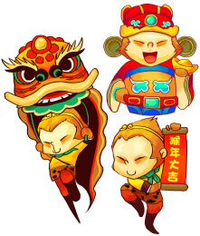 2016 猴年 拜年 孙悟空 猴子  吉祥物 插画  2016 New year ，Sun Wukong， Monkey ，year of monkey，Monkey King