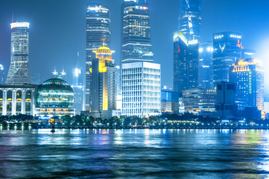 上海浦东城市夜景