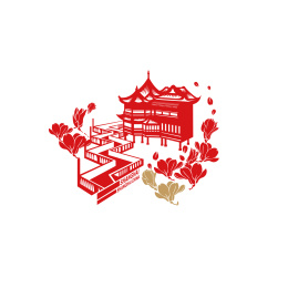 豫园剪纸白玉兰上海