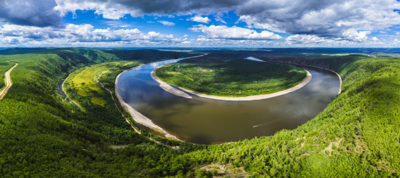 大兴安岭黑龙江第一湾 日月江湾