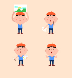 画家，卡通人物插画