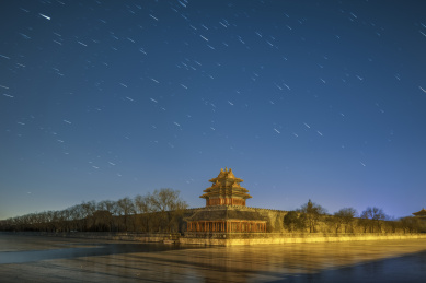 星空下的北京角楼