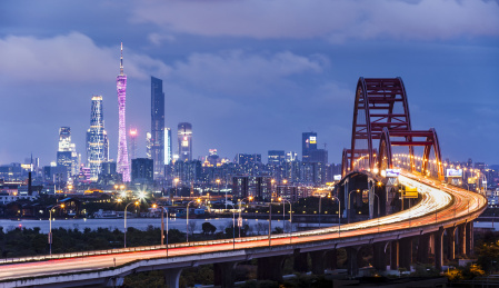 广州番禺新光大桥与CBD