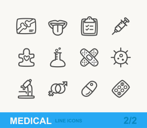 线性图标 医疗主题