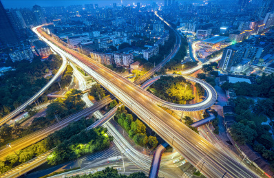 广州道路背景，立交桥