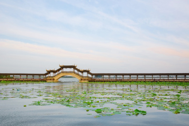 中国江苏省苏州市锦溪古镇风光