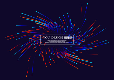 线条组成的发光的背景图，抽象矢量背景图