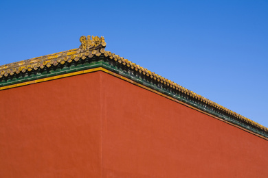 中国北京故宫红墙