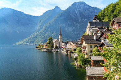 哈尔施塔特小镇风景