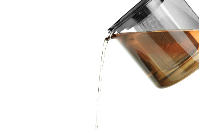 一个好看的水壶在倒水