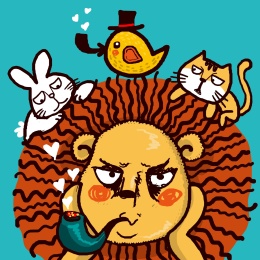 狮子兔子猫小鸟