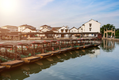 中国江苏省苏州市锦溪古镇风光