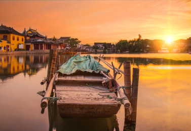 中国江苏省苏州市锦溪古镇风光