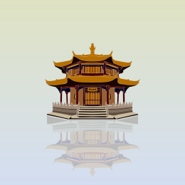 丽江古镇 塔阁桥亭 矢量标志素材
