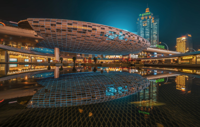 五角场巨蛋 城市 霓虹