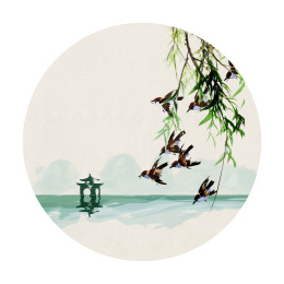 水墨西湖