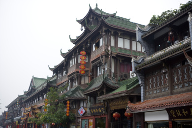 中国四川历史文化名城阆中古城南津关连峰楼