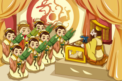 滥竽充数,历史,插画