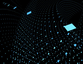 科技感十分强的正方形粒子阵列,科技线条纹理