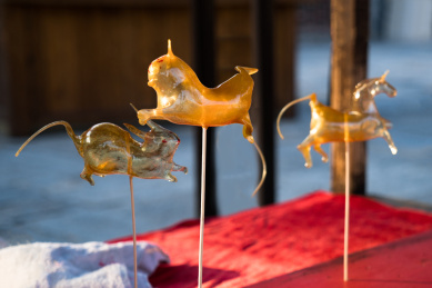 中国民间食品吹糖人1