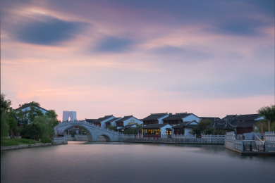 中国江苏省苏州市古城墙风光