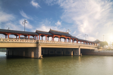 中国江苏省苏州市古城墙风光