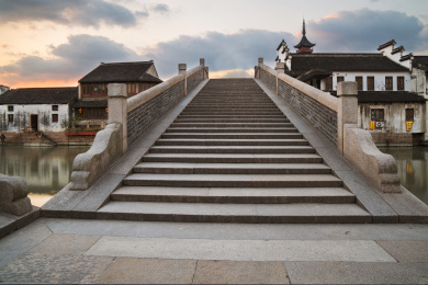 中国江苏省苏州昆山市千灯古镇风光